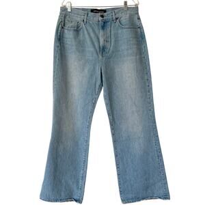 Veronica Beard Women's Crosbie High-Rise Wide-Leg Loafer Jeans Blue Size 32